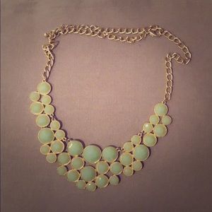 Light green and gold necklace